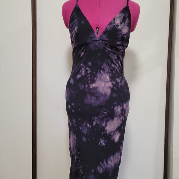 YFB Young Fabulous & Broke Fabian Dress - Small Tie dye Bodycon Modal S - Picture 4 of 10